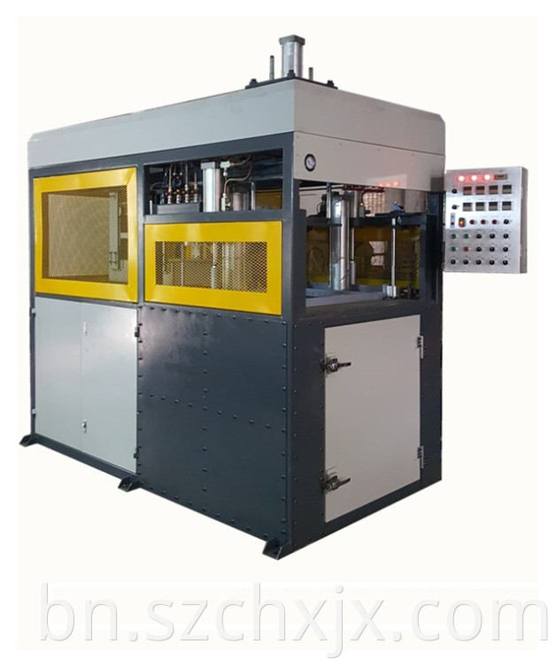 Thick plastic sheet vacuum forming machine